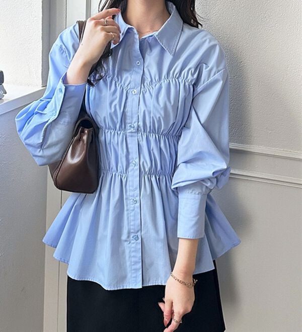 GeeRA（ジーラ）の「シャーリングビスチェデザインシャツ（シャツ）」｜詳細画像