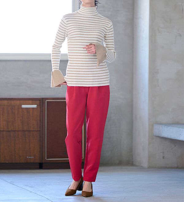 RANAN（ラナン）の「＜ムースタッチ＞洗える！バイカラータートルリブニット（ニット・セーター）」｜詳細画像