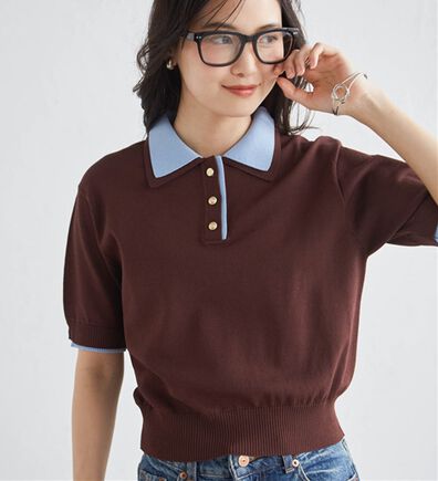 RANAN（ラナン）の「ダブルカラーポロニット（ニット・セーター）」