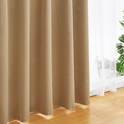 「保温機能付　遮光カーテン＆レース４枚組（ドレープカーテン）」