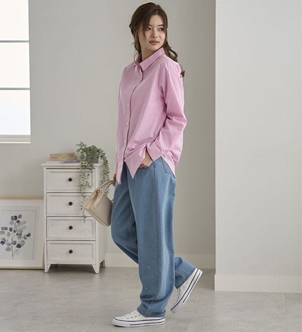 BELLUNA（ベルーナ）の「【ＰＯＬＯ　ＢＣＳ】オックス素材刺しゅうシャツ（シャツ）」｜詳細画像