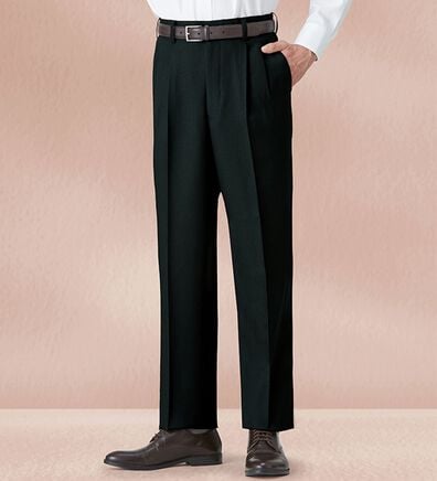 「裾上げ済ウエストストレッチスラックス　暖か裏地付（メンズスラックス）」