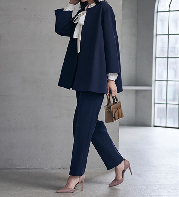 RANAN（ラナン）の「＜２点セット＞洗える！ゆるっとジャケット今どきパンツスーツ（パンツスーツ）」｜詳細画像