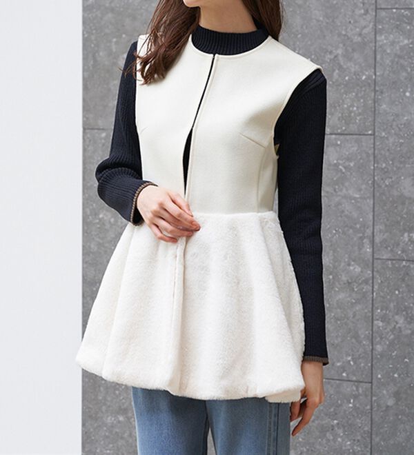 RANAN（ラナン）の「ペプラムファー切替ジレ（ジレ）」｜詳細画像