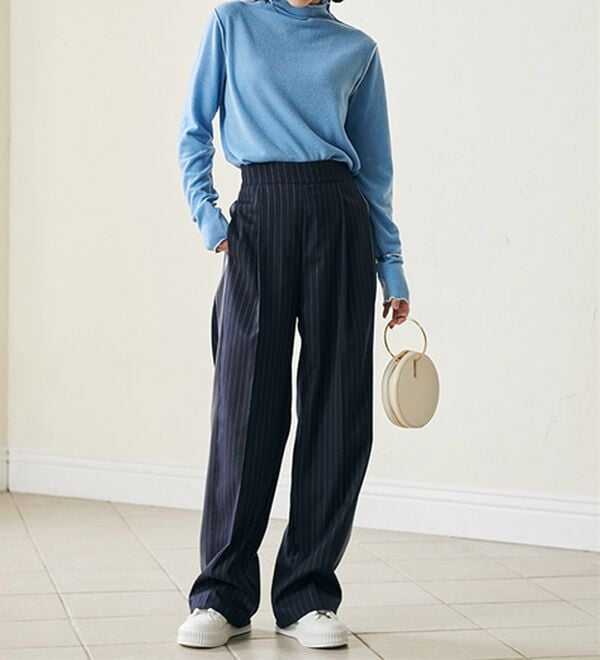 RANAN（ラナン）の「前後２ＷＡＹ！メロウ使いニットソーフリルプルオーバー（カットソー）」｜詳細画像