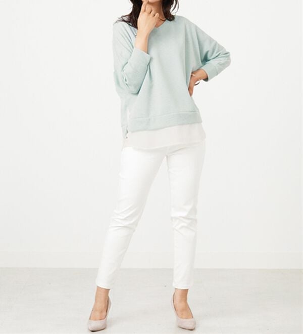 BELLUNA（ベルーナ）の「ラメ調レイヤード風プルオーバー（カットソー）」｜詳細画像