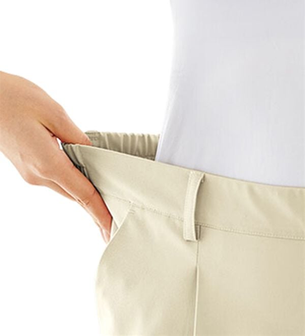 BELLUNA（ベルーナ）の「麻調ストレッチ素材テーパードパンツ（テーパードパンツ）」｜詳細画像