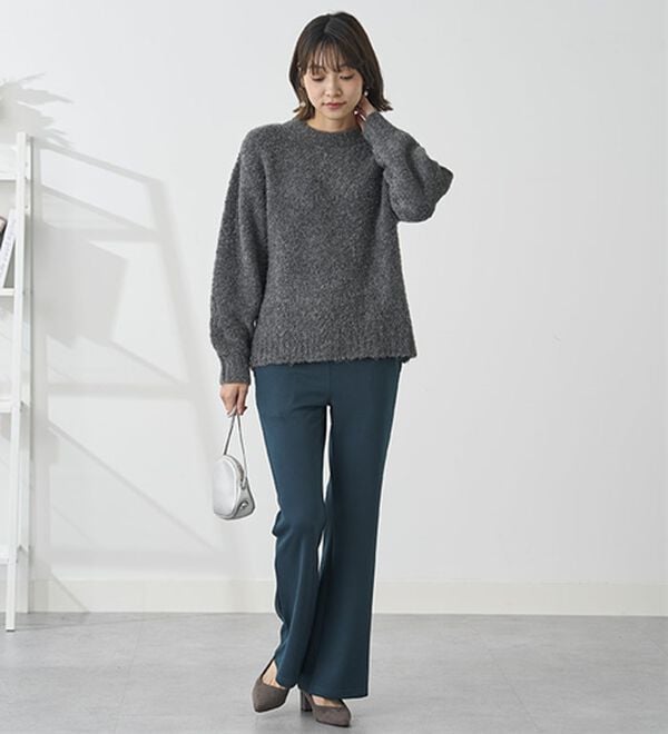 BELLUNA（ベルーナ）の「【裏起毛有無】ジャストフィットらくらくパンツ（フルレングスパンツ）」｜詳細画像