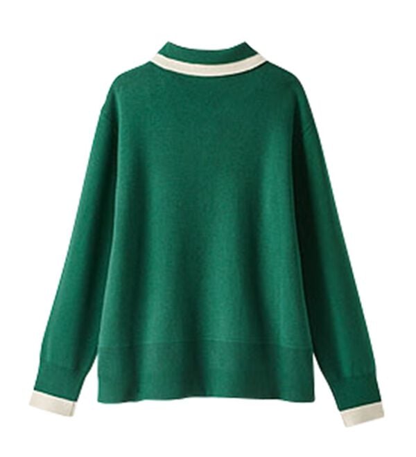 BELLUNA（ベルーナ）の「配色衿デザインニットカーディガン（ニットカーディガン）」｜詳細画像