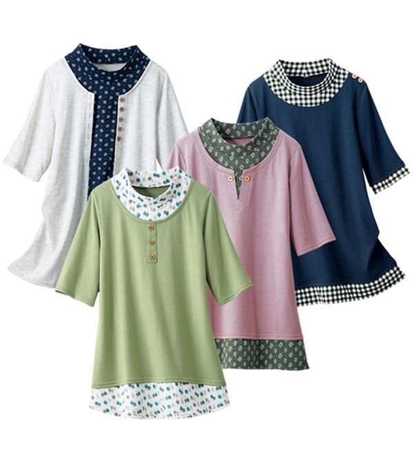 ルフラン（ルフラン）の「【４色組】手抜きに見せないハイネックＴシャツ（Tシャツ）」｜4色組