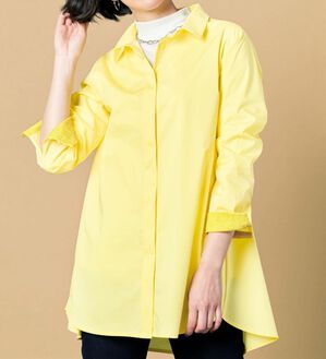 VINNO（ヴィノ）の「＜ＳＯＬＯＴＥＸ（Ｒ）＞使用ストレッチシャツチュニック（シャツ）」｜詳細画像