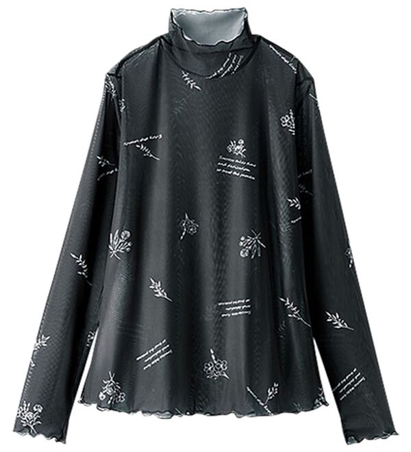 BELLUNA（ベルーナ）の「【重ね着インナー】シアー素材ハイネックインナープルオーバー（カットソー）」｜詳細画像