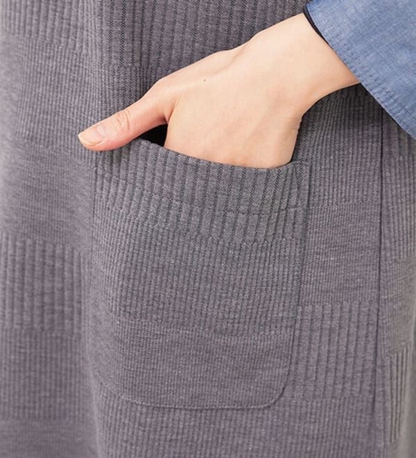 BELLUNA（ベルーナ）の「ポケット付ボーダージャカードワンピース（その他ワンピース）」｜詳細画像