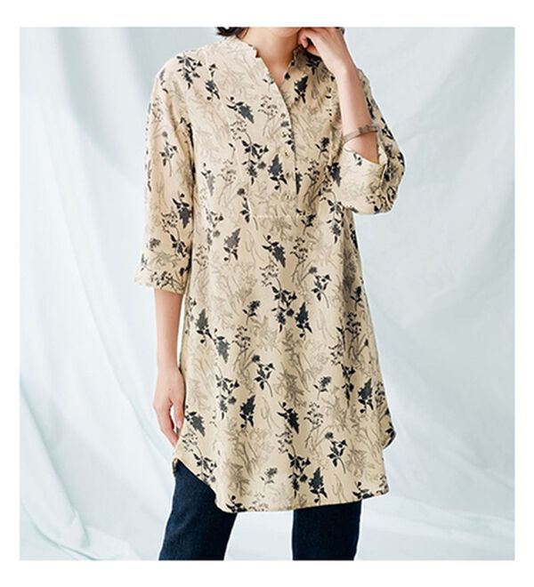 BELLUNA（ベルーナ）の「コットンリネンプリントチュニック（チュニック）」｜詳細画像