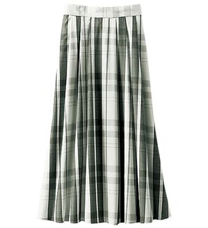 BELLUNA（ベルーナ）の「大人顔フレアーデザインスカート（ロングスカート）」｜オフ白系チェック