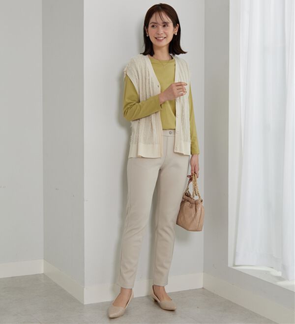 BELLUNA（ベルーナ）の「【選べる2丈】きれい見えボンディングスリムパンツ（フルレングスパンツ）」｜詳細画像