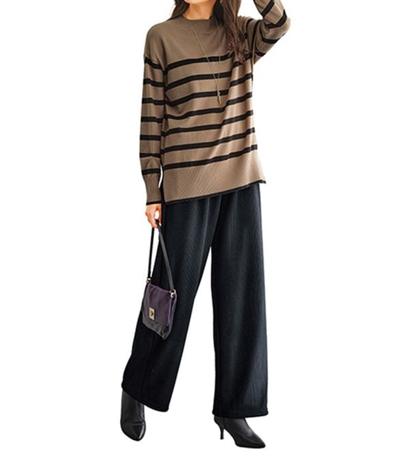 BELLUNA（ベルーナ）の「もちもち素材ハイネックニットプルオーバー（ニット・セーター）」｜詳細画像