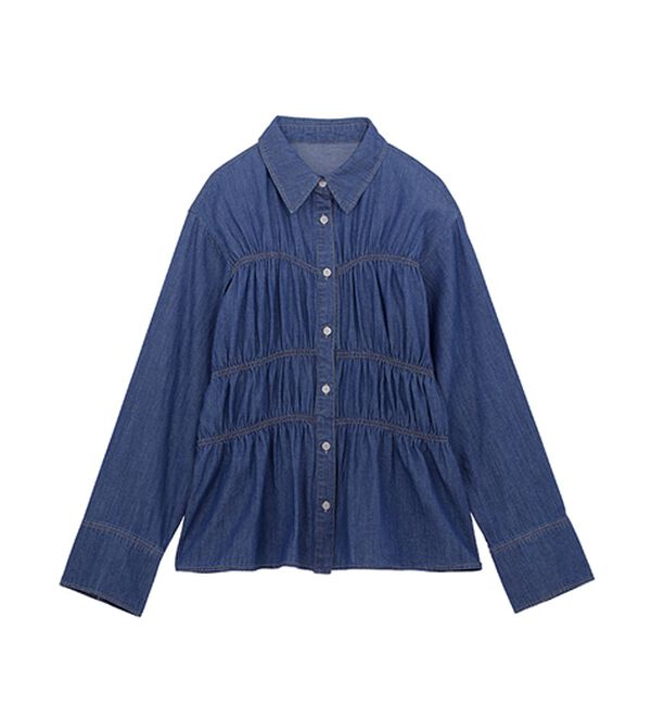 RANAN（ラナン）の「ライトデニムシャーリングデザインシャツブルー（シャツ）」｜詳細画像