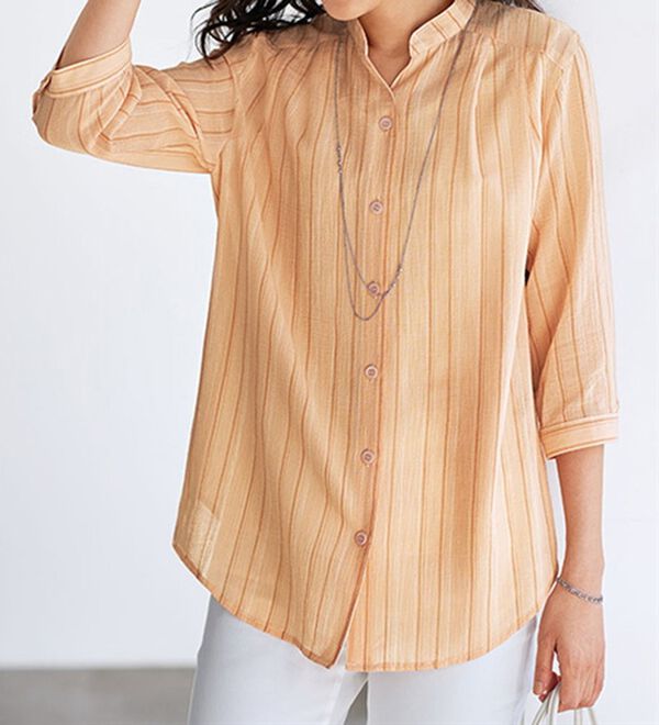 BELLUNA（ベルーナ）の「ストライプ柄スキッパーブラウス（ブラウス）」｜詳細画像