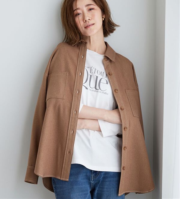 BELLUNA（ベルーナ）の「【着回しのミカタ！】綿100％大人顔サマ見えプリントロンT（カットソー）」｜詳細画像