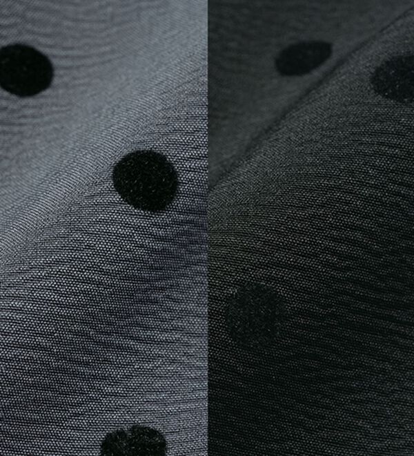 RANAN（ラナン）の「ドット柄プリントテーパードパンツ（フルレングスパンツ）」｜詳細画像