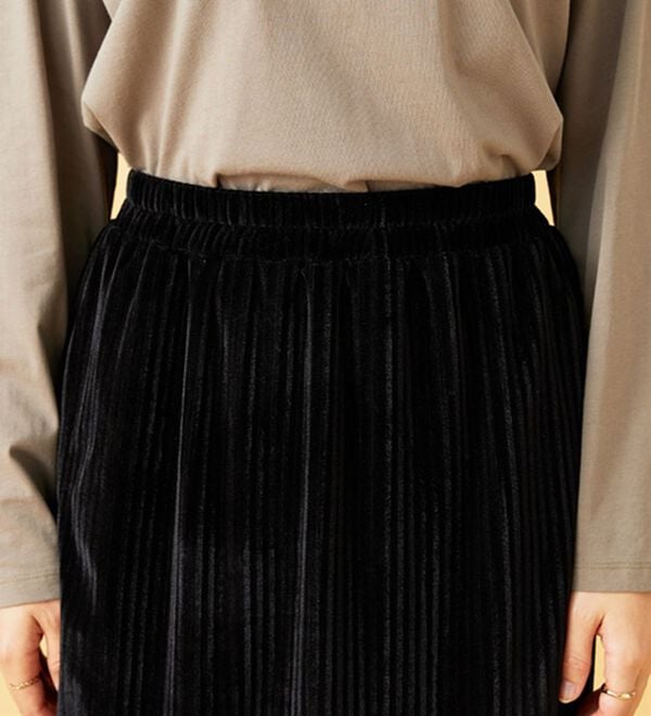 BELLUNA（ベルーナ）の「ベロア素材ナロースカート（ロングスカート）」｜詳細画像