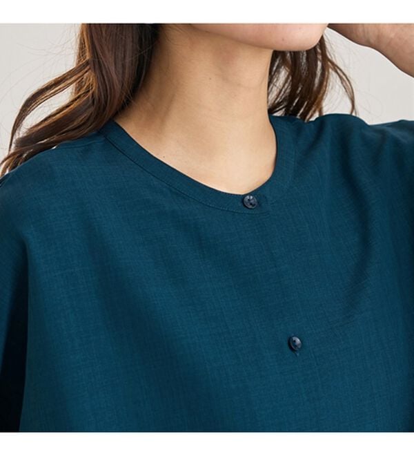 BELLUNA（ベルーナ）の「すっぽり体型カバー！麻調２ｗａｙワンピース（その他ワンピース）」｜詳細画像