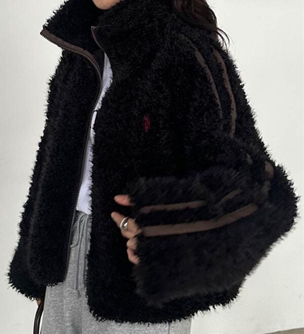 RANAN（ラナン）の「＜U.S.POLO ASSN.＞刺繍ボアブルゾン（ブルゾン）」｜詳細画像