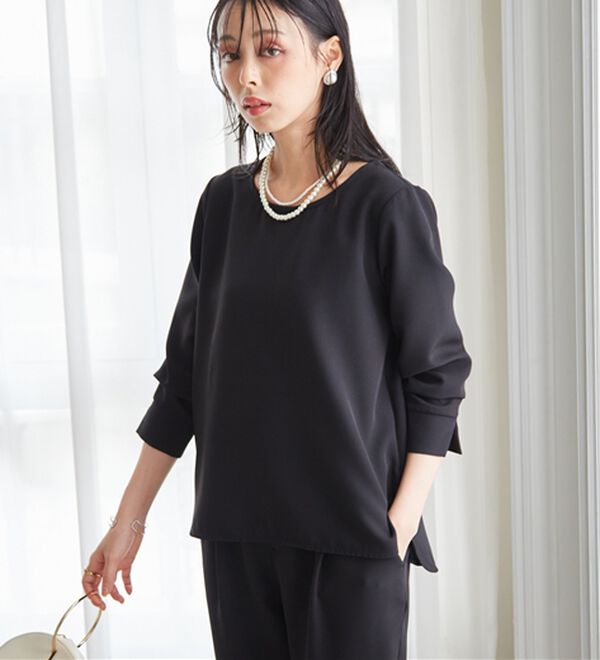 RANAN（ラナン）の「【選べるデザイン】楽してきれい見え！セットアップ（ブラウススーツ）」｜詳細画像