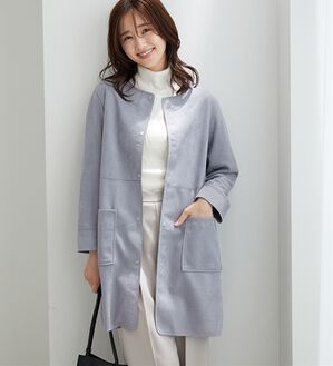 BELLUNA（ベルーナ）の「フェイクスエード切替デザインジャケット（その他ジャケット）」｜サックス