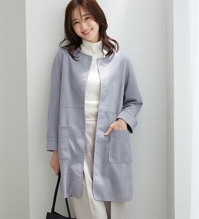 BELLUNA（ベルーナ）の「フェイクスエード切替デザインジャケット（その他ジャケット）」