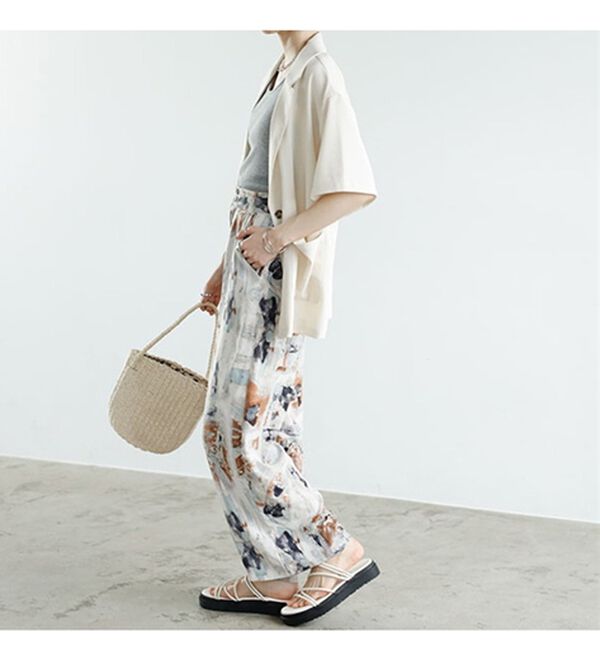 GeeRA（ジーラ）の「プリントリラックスワイドパンツ（フルレングスパンツ）」｜詳細画像