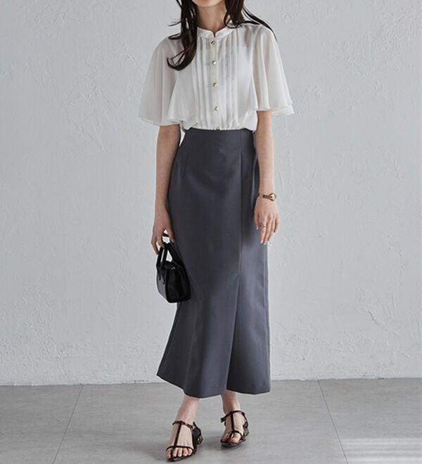 RANAN（ラナン）の「【新色追加】ひんやり！ピンタックフレアー袖ブラウス（ブラウス）」｜詳細画像