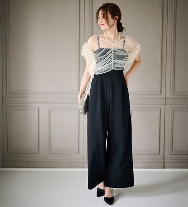 RANAN（ラナン）の「マルチWAYフリルチュールボレロセットパンツドレス（その他ワンピース）」｜詳細画像