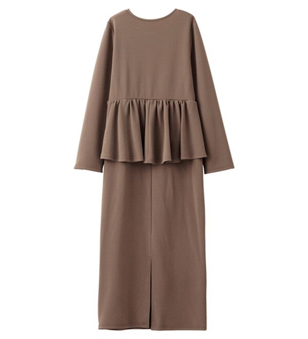 GeeRA（ジーラ）の「楽ちん！ペプラムデザインワンピース（カットソーワンピース）」｜詳細画像