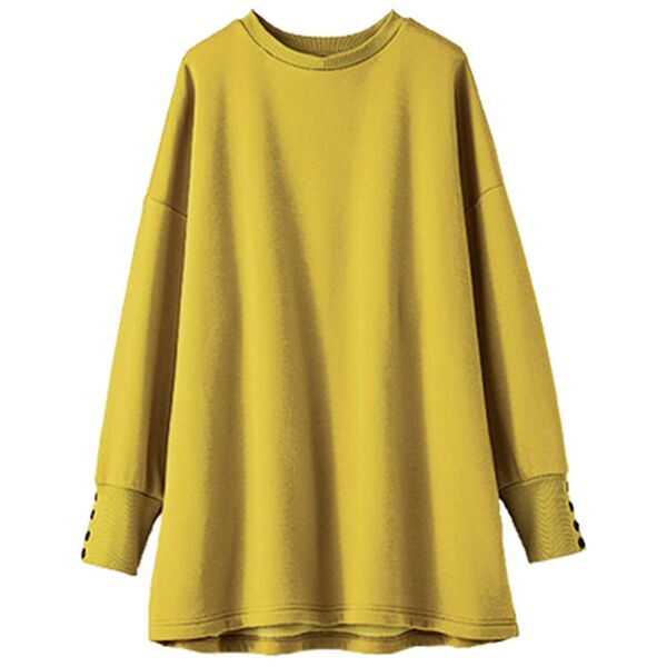 BELLUNA（ベルーナ）の「裏ファー素材袖ボタンチュニック（チュニック）」｜詳細画像