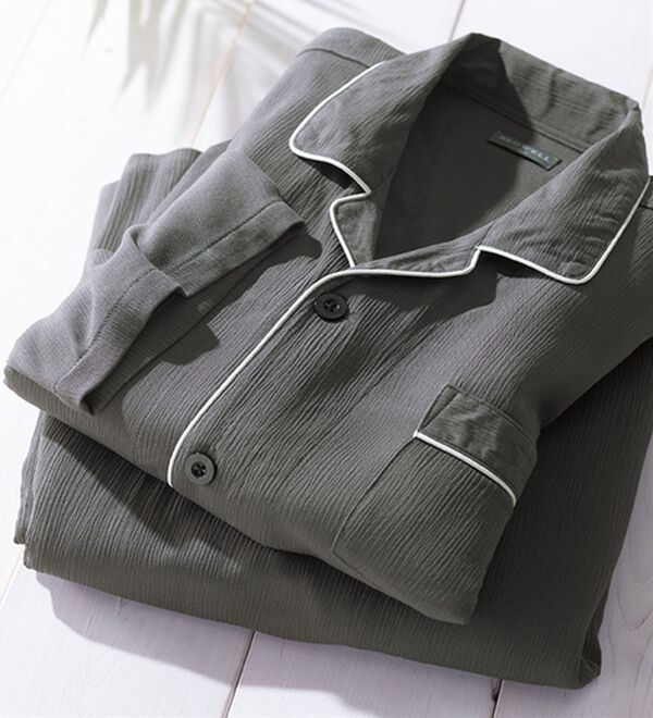 「ひんやり楊柳パジャマ（メンズルームウェア）」｜詳細画像