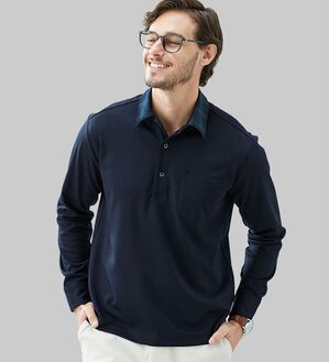 「【３色組】＜コムルヴァン・オム＞これ一枚で差が付くハンサムポロシャツ（メンズポロシャツ）」｜詳細画像