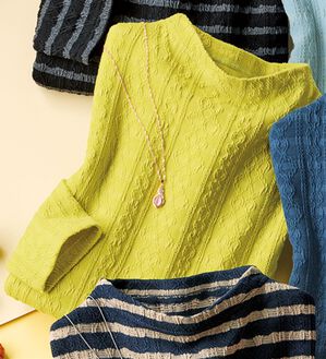 ルフラン（ルフラン）の「ジャカード柄プルオーバー（カットソー）」｜ライム