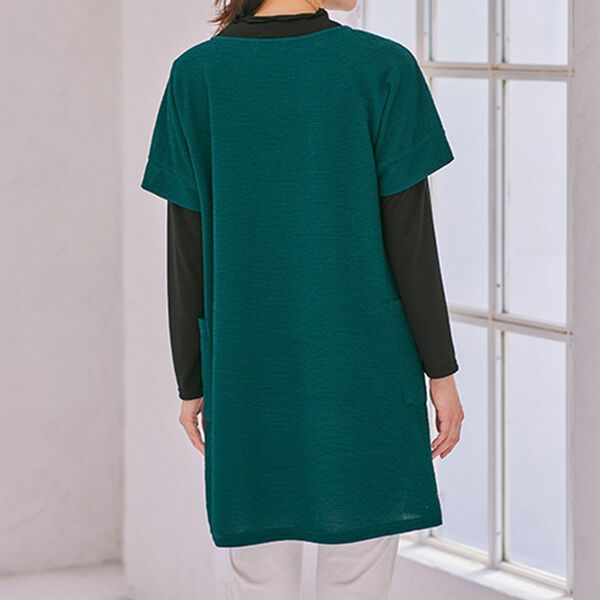 BELLUNA（ベルーナ）の「フリル衿プルオーバー付ジャカードチュニック（アンサンブル）」｜詳細画像