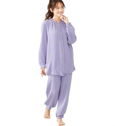 「オーガニックコットン３重ガーゼパジャマ（パジャマ・ルームウェア）」