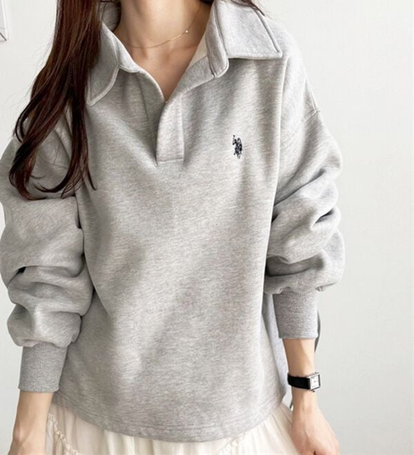 GeeRA（ジーラ）の「【U.S.POLO ASSN.】表ピーチポロ衿スウェット（カットソー）」｜詳細画像