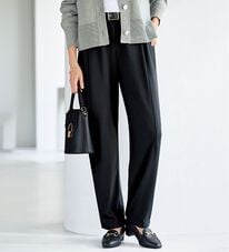 BELLUNA（ベルーナ）の「シュッと体型カバー！ワイドテーパード美脚パンツ（フルレングスパンツ）」