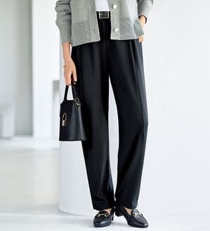 BELLUNA（ベルーナ）の「シュッと体型カバー！ワイドテーパード美脚パンツ（フルレングスパンツ）」｜詳細画像