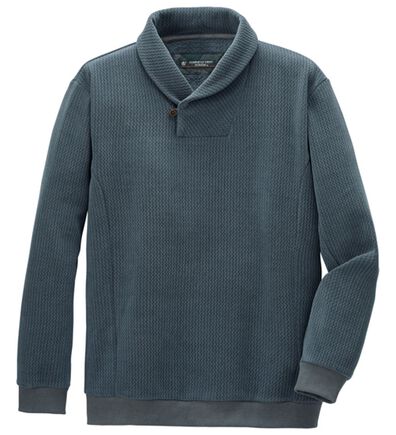 「＜コムルヴァン・オム＞柔らか素材の首元暖か衿トレーナー（メンズトレーナー）」