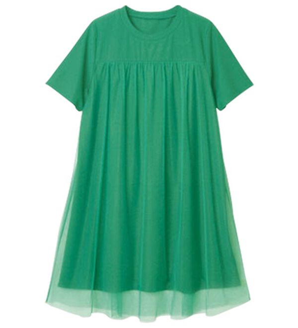 RANAN（ラナン）の「ひんやり！チュールレイヤードチュニックワンピース（チュニックワンピース）」｜詳細画像