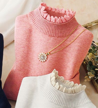 ルフラン（ルフラン）の「顔まわりで彩る＊デザイン衿ニット（ニット・セーター）」