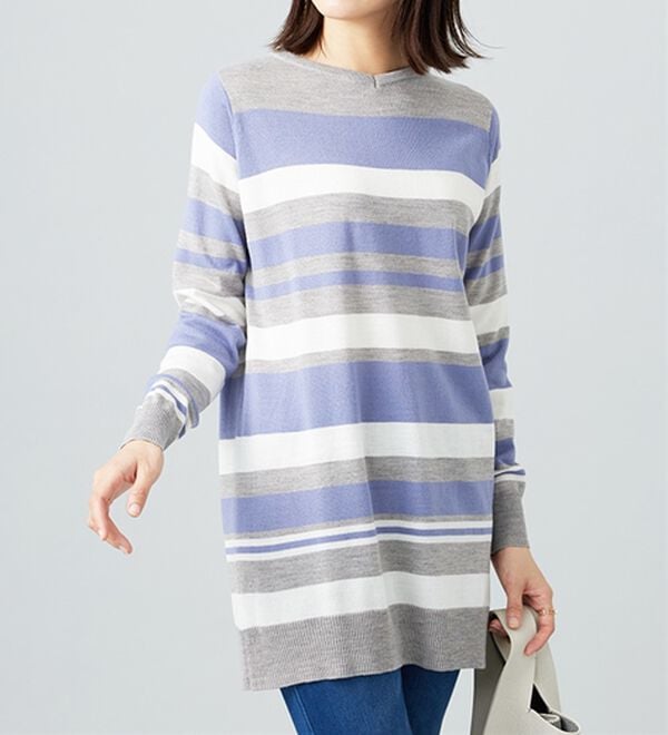 BELLUNA（ベルーナ）の「カシミヤタッチニットチュニック（チュニック）」｜詳細画像