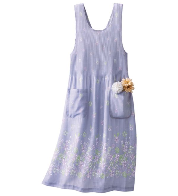 「【３枚組】涼やかプリーツチュニック（エプロン）」｜詳細画像