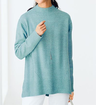 BELLUNA（ベルーナ）の「ラメニット素材ベーシックプルオーバー（ニット・セーター）」